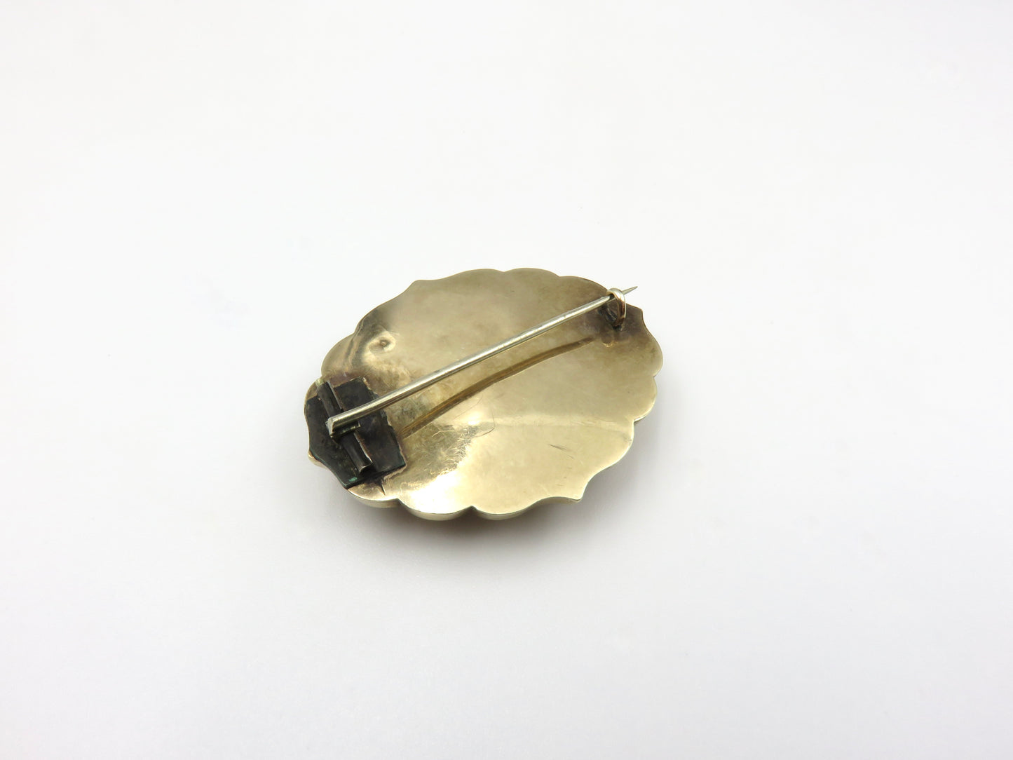 Circa 1820. 14kt Gold Georgian Paste Brooch