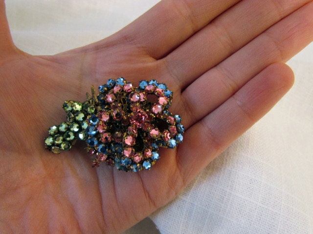 Circa 1950 Miriam Haskell Flower Brooch