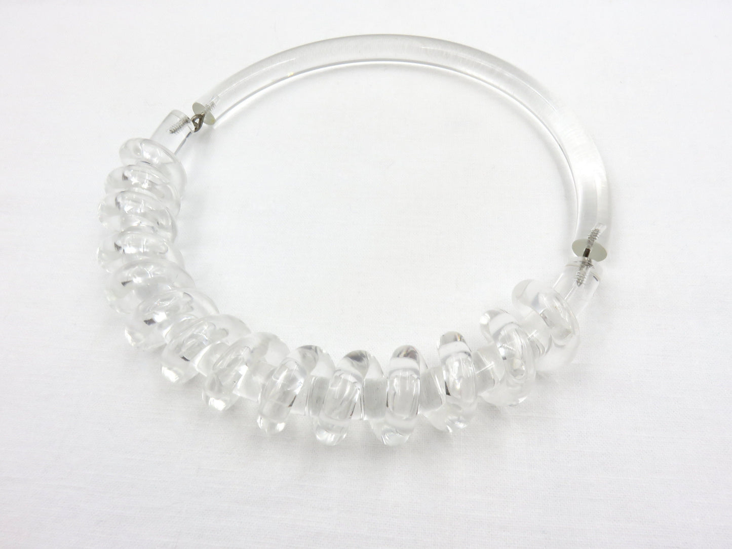 Vintage Judith Hendler Spiral Design Lucite Necklace