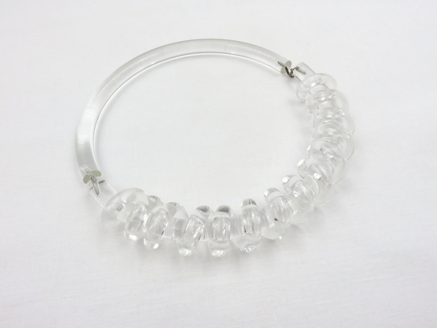 Vintage Judith Hendler Spiral Design Lucite Necklace