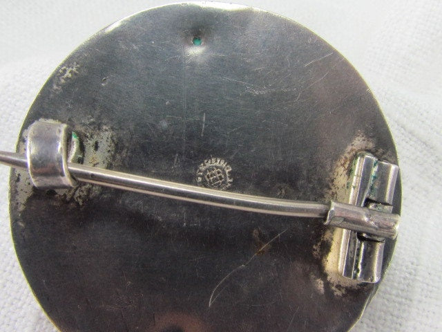 Circa 1910 Unger Brothers Art Nouveau Silver Brooch