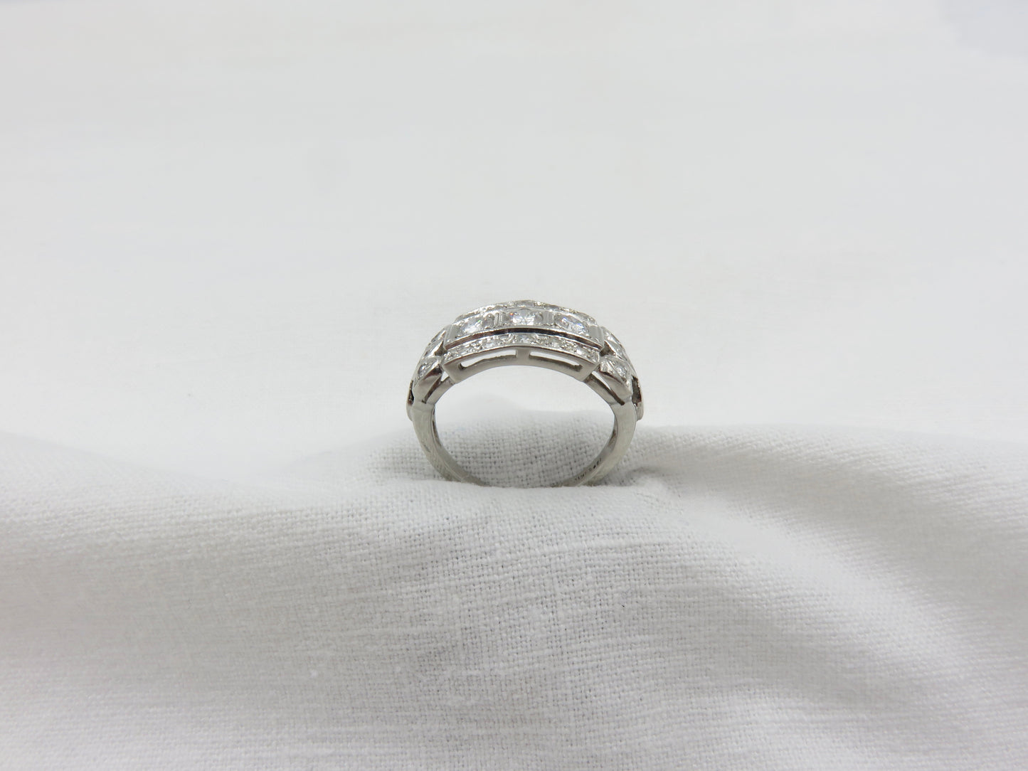 Circa 1950 Platinum and Diamond Band