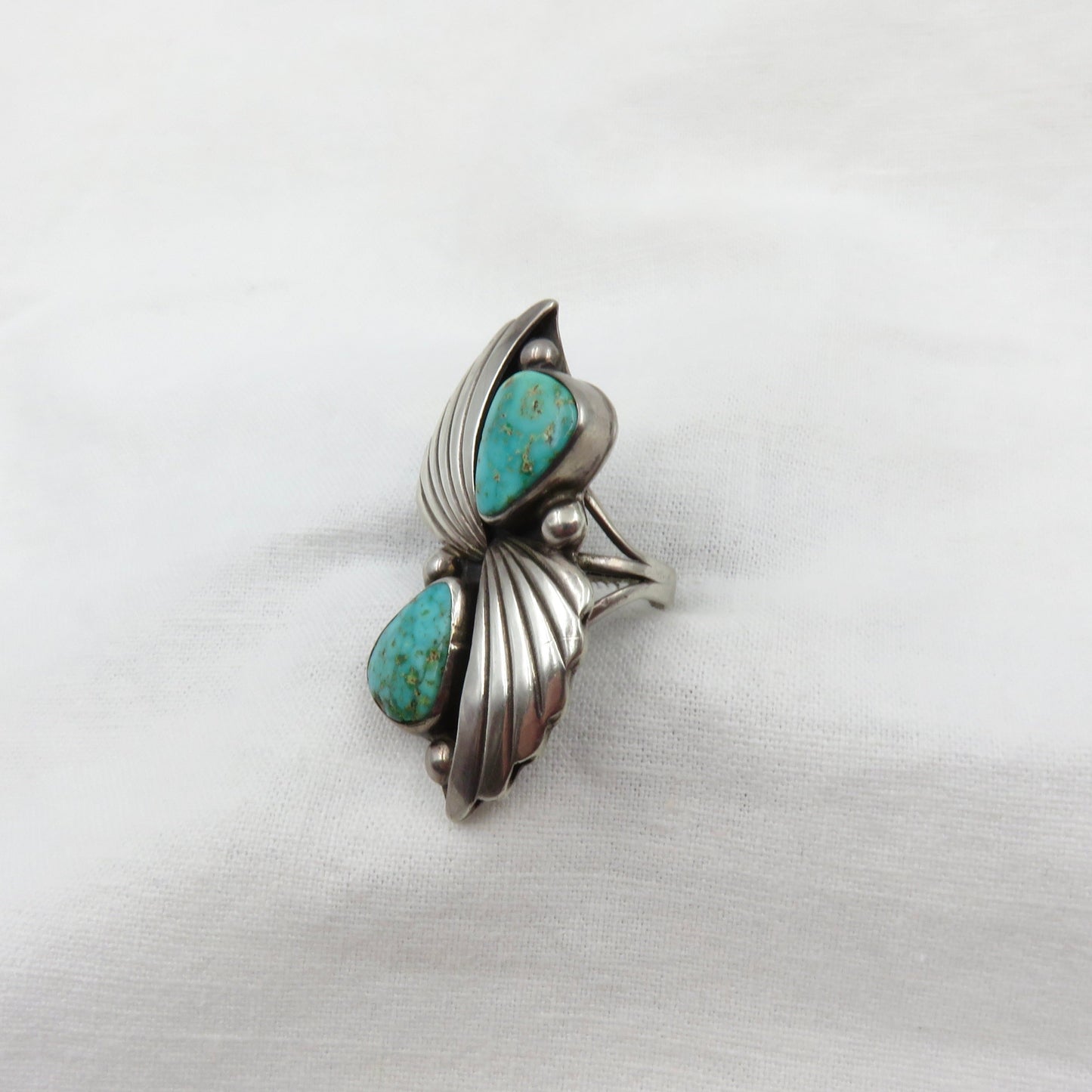 Circa 1970 Silver and Turquoise Ring