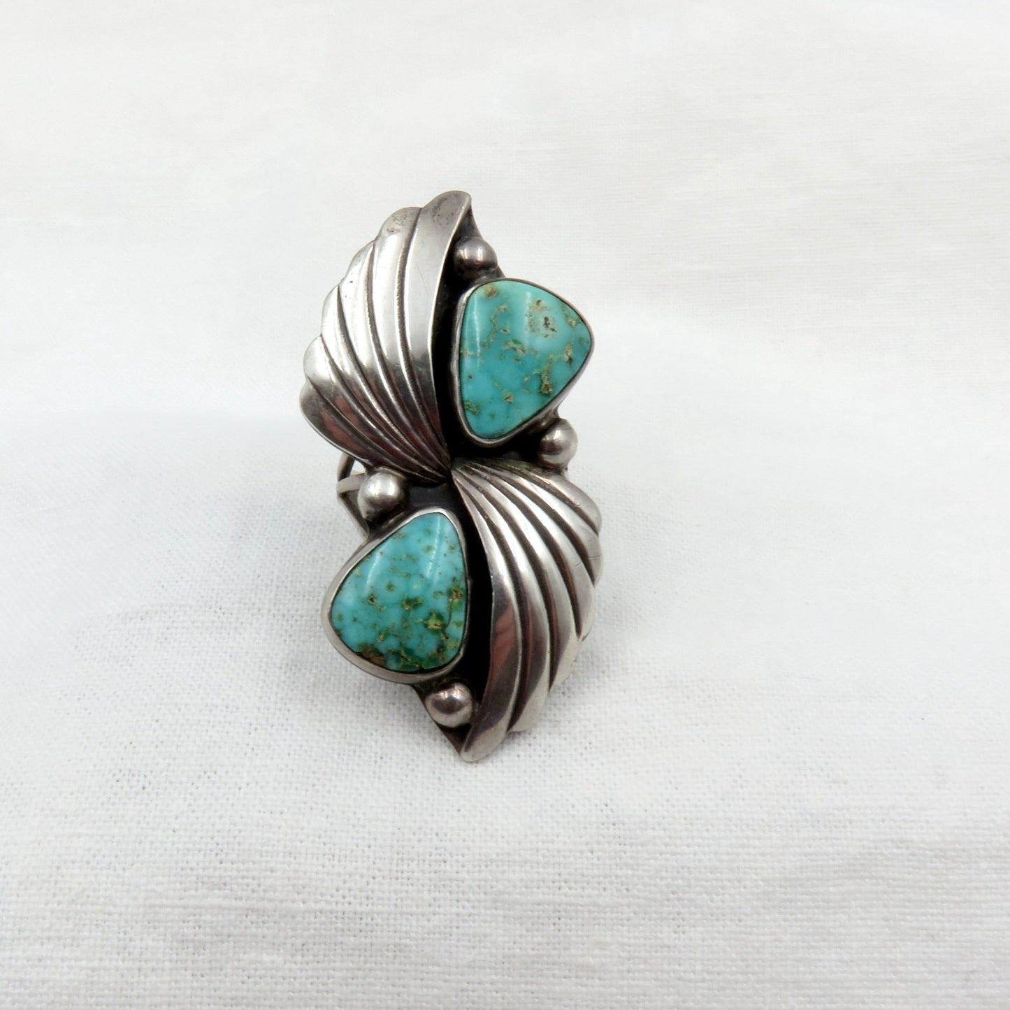 Circa 1970 Silver and Turquoise Ring