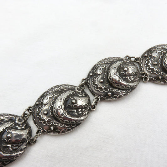 Circa 1950 Danecraft Sterling Silver Oval Link Bracelet