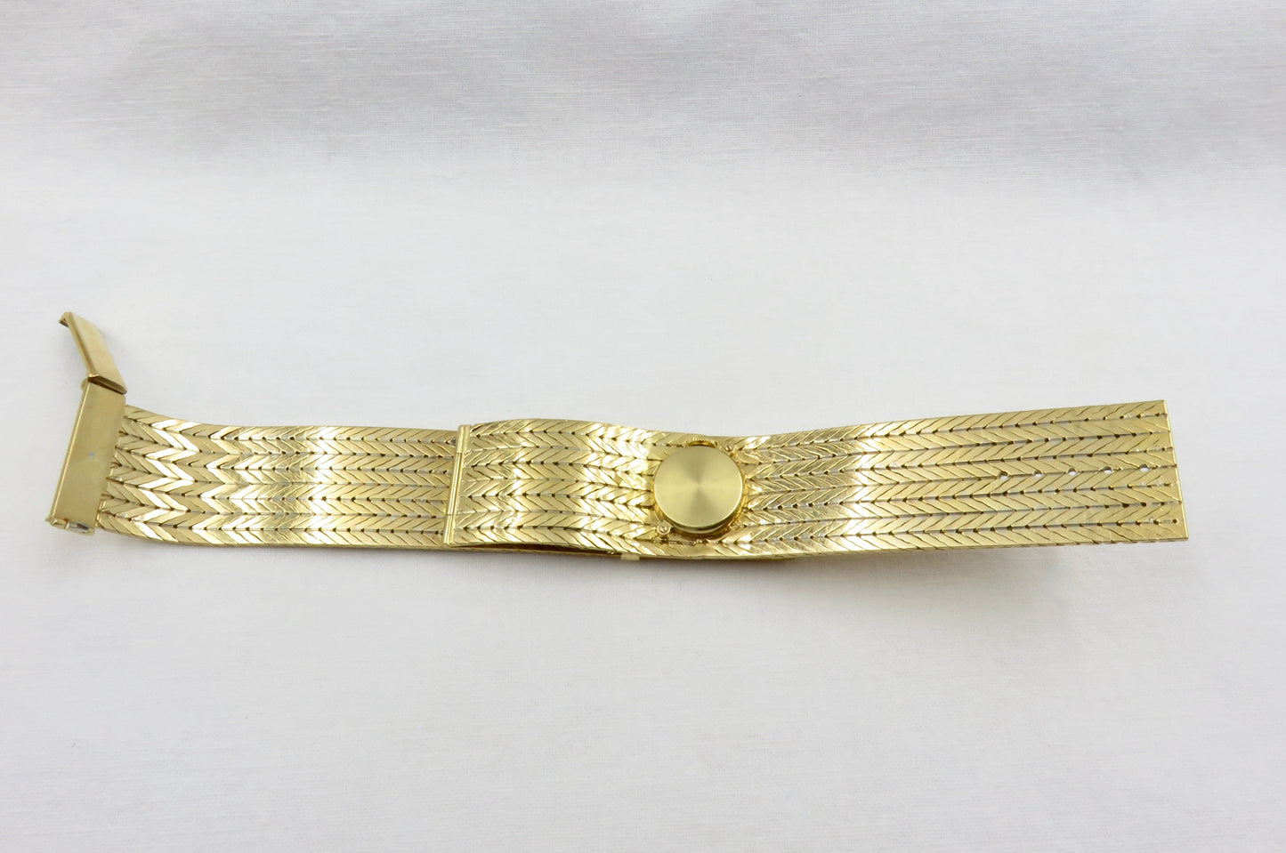 Circa 1950's Ladies Gubelin 18KT Gold Bracelet Watch