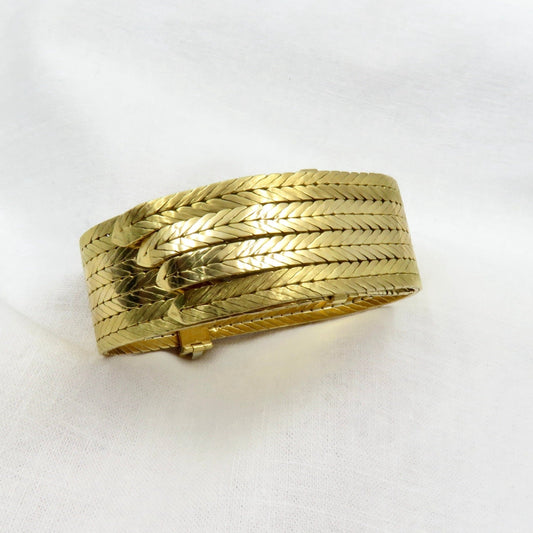 Circa 1950's Ladies Gubelin 18KT Gold Bracelet Watch