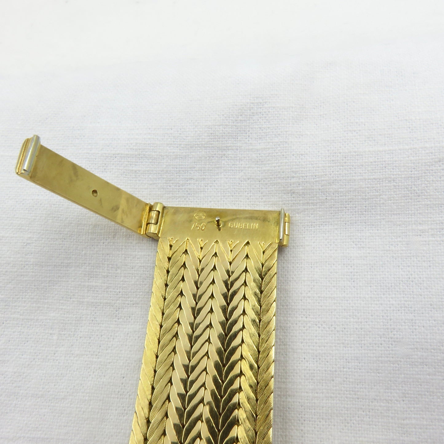 Circa 1950's Ladies Gubelin 18KT Gold Bracelet Watch