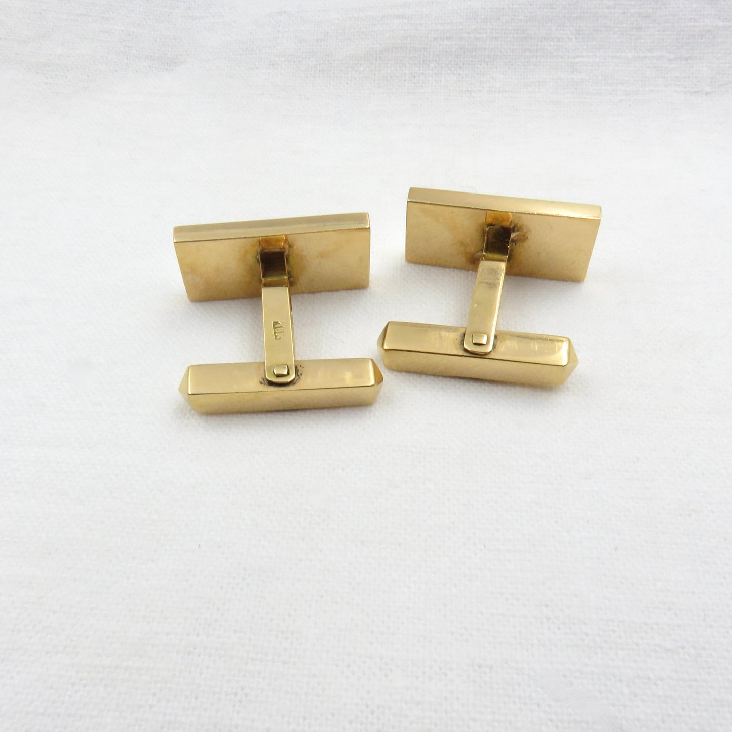 Vintage 18KT Yellow Gold Pair of Chinese Character Cufflinks