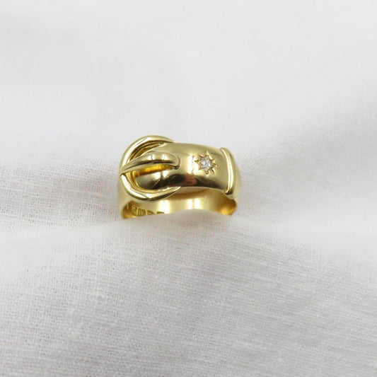 Circa 1918 18KT Gold Buckle Ring