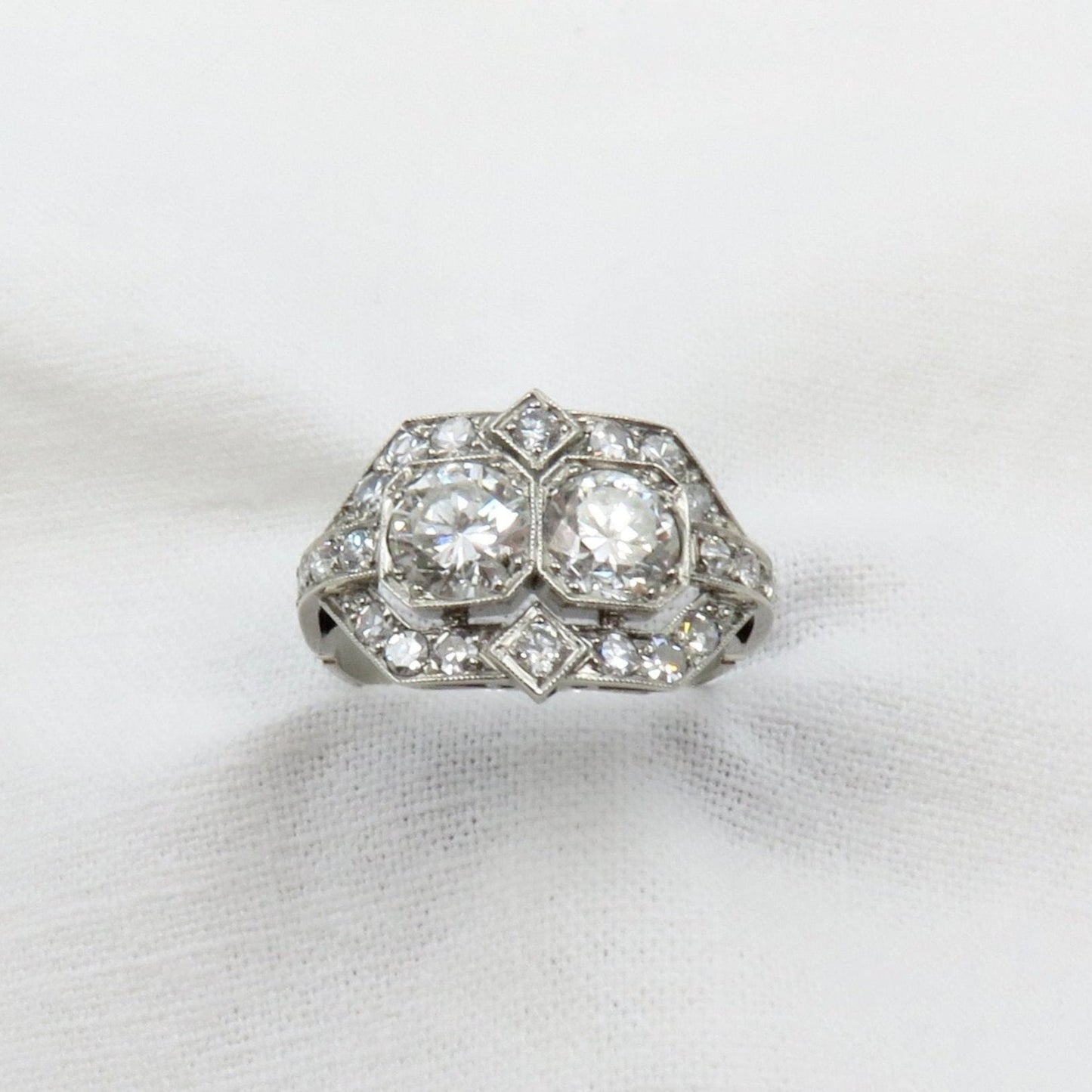 Circa 1950's Diamond and Platinum Ring