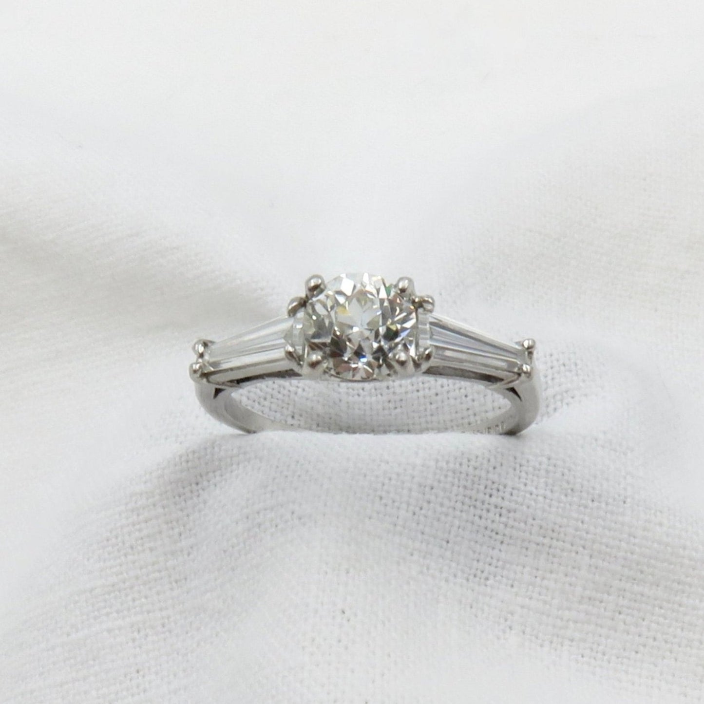 Circa 1930. 1.05 Carat Old European Cut Diamond set in Platinum