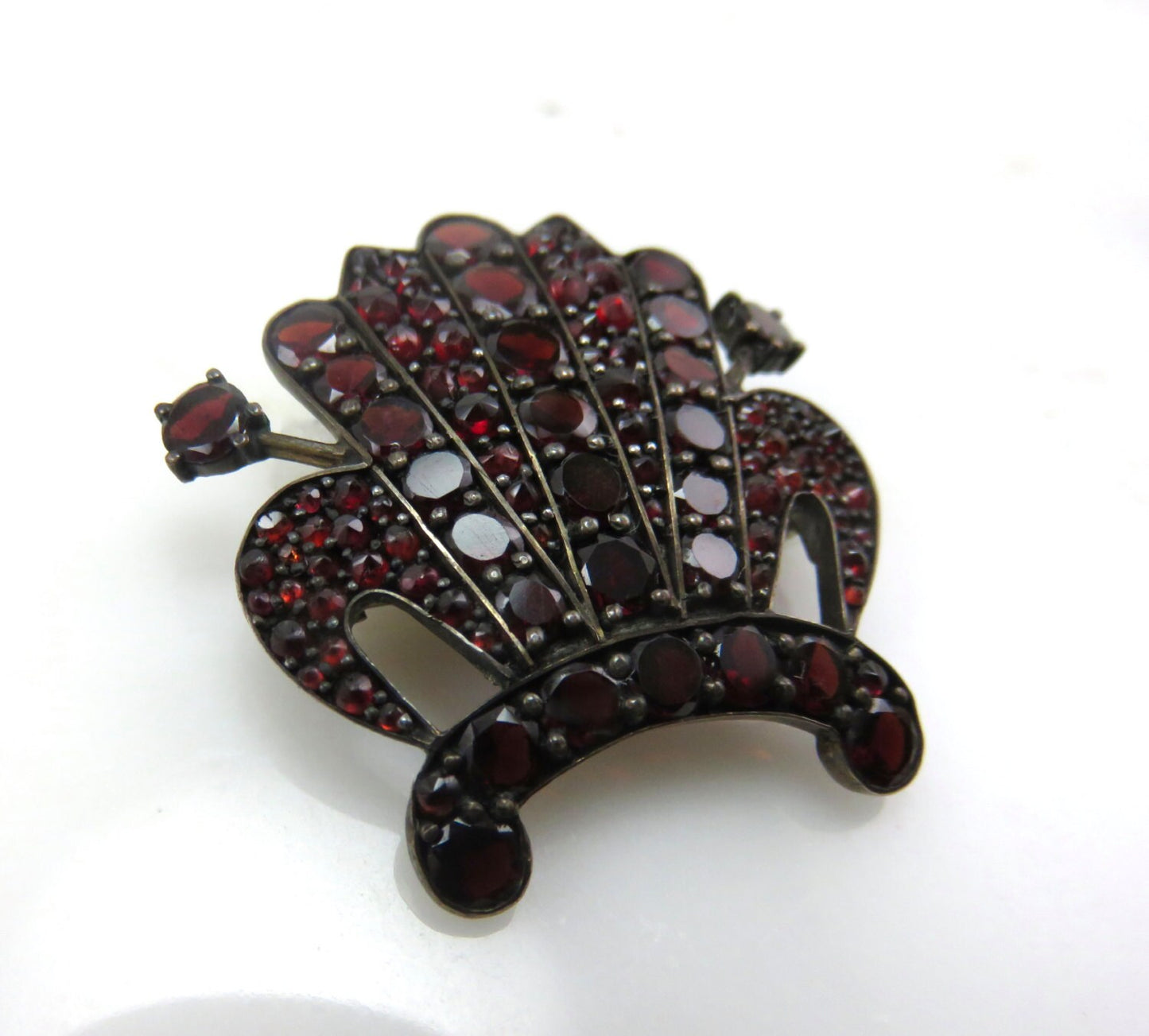 Circa 1880.  Victorian Garnet Brooch