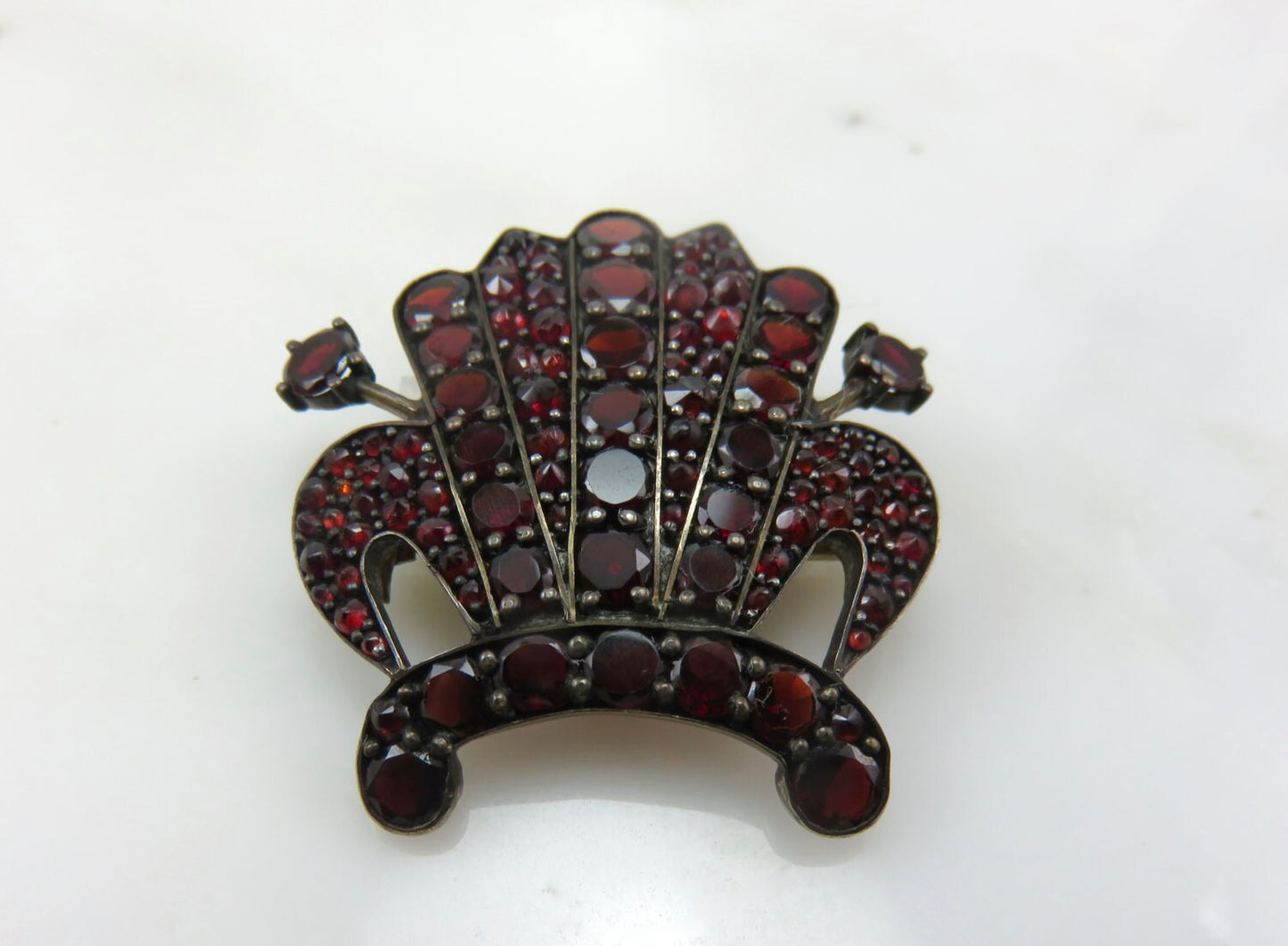 Circa 1880.  Victorian Garnet Brooch