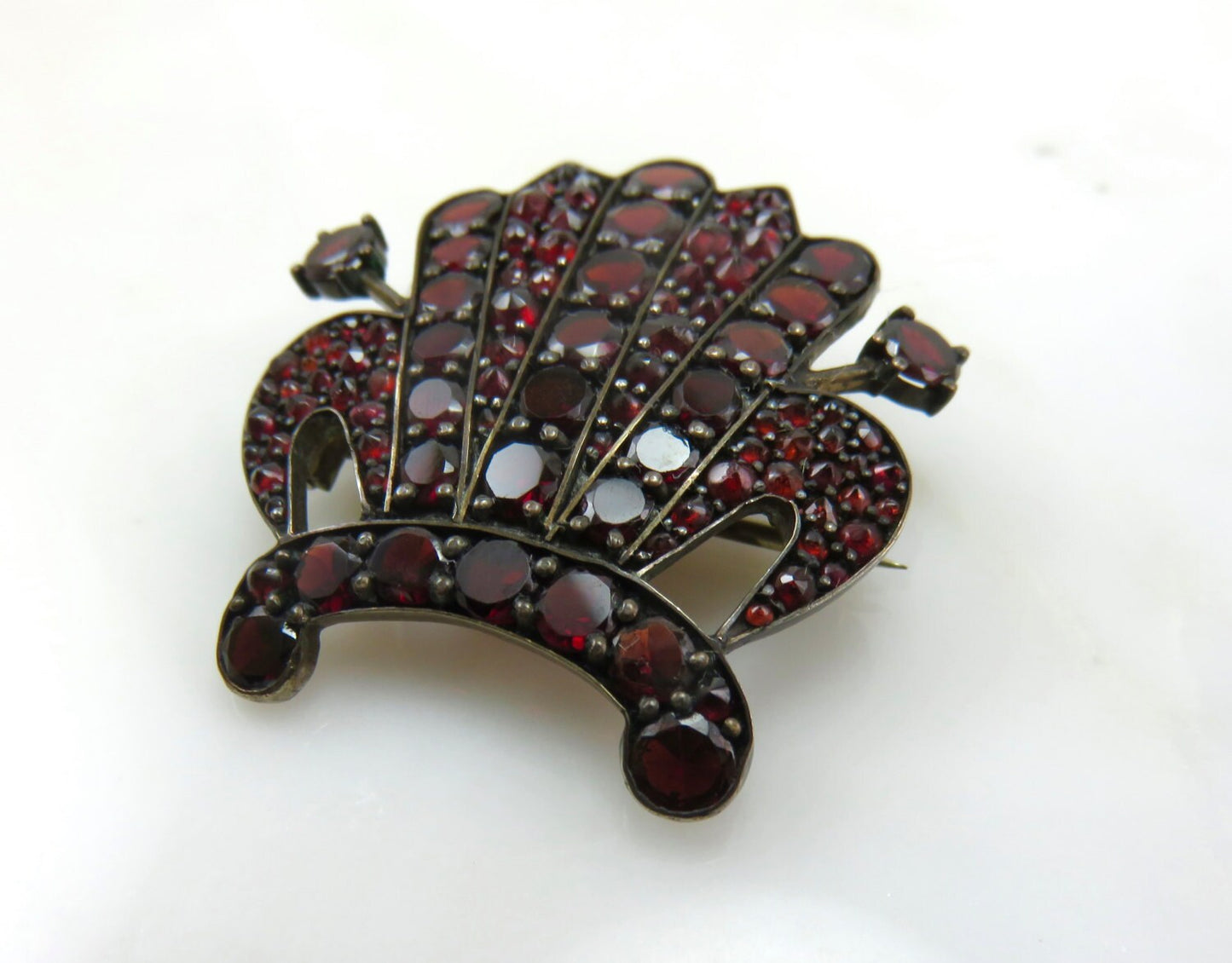 Circa 1880.  Victorian Garnet Brooch