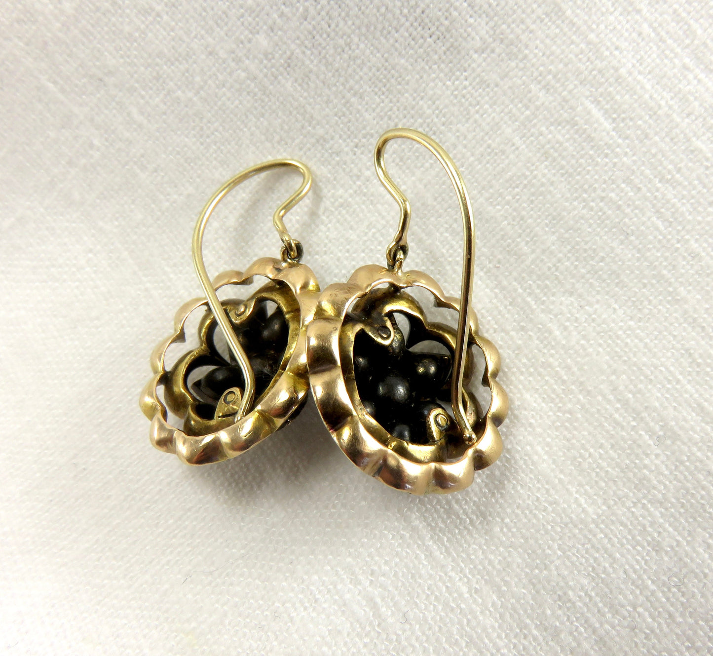 Circa 1840's Rose Cut Diamond Earrings