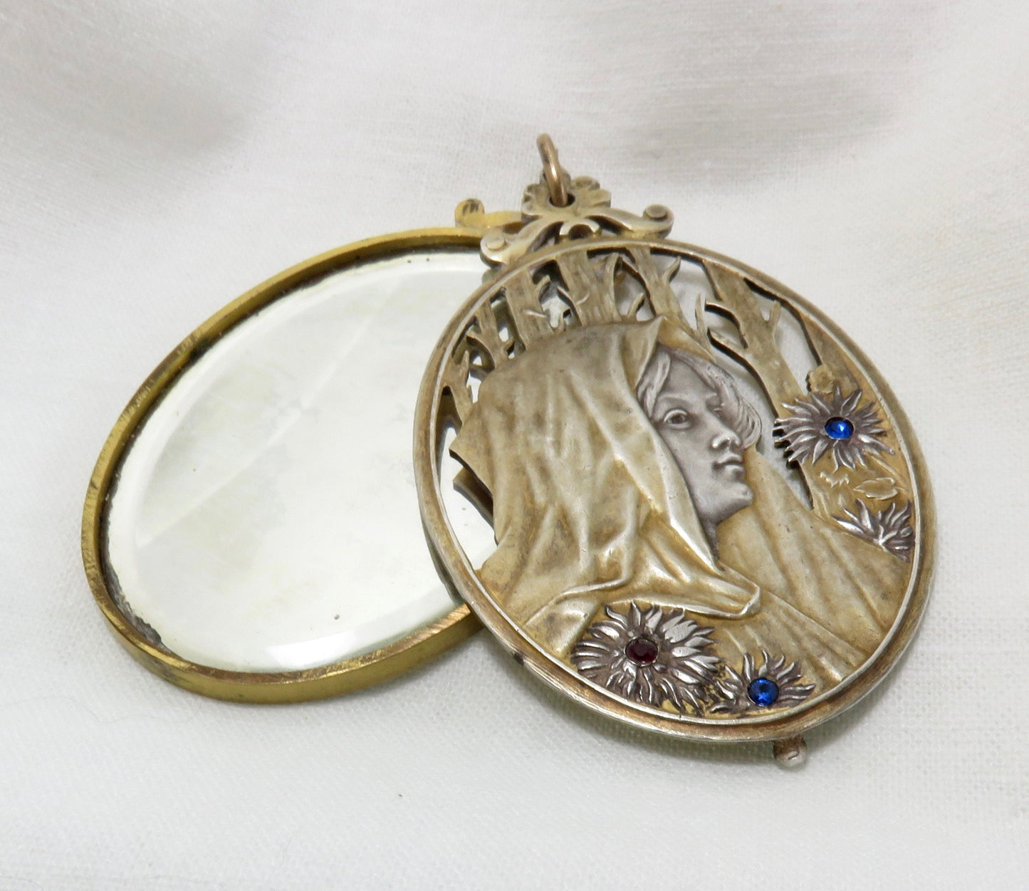 Circa 1900. French Mirror Pendant