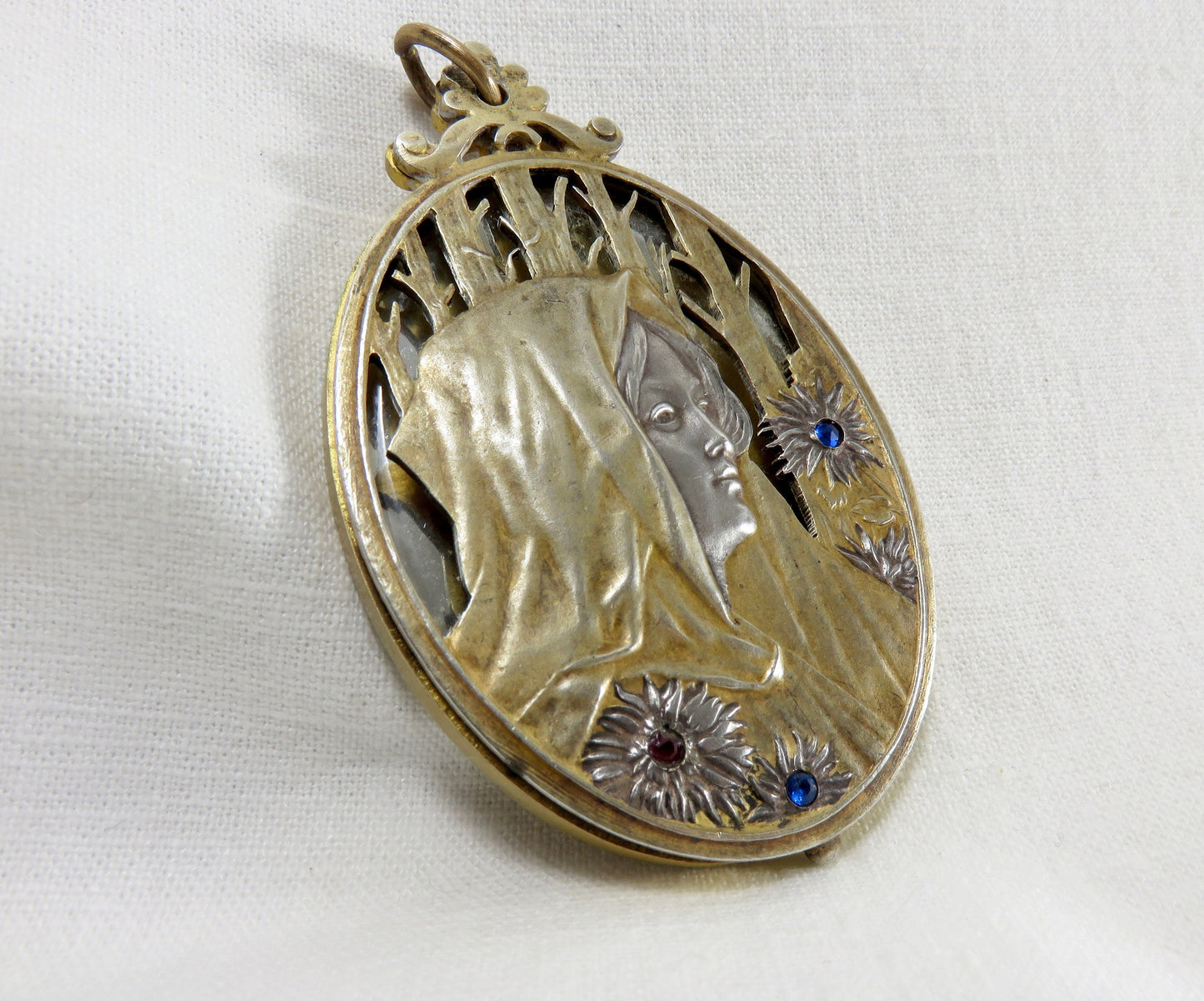 Circa 1900. French Mirror Pendant