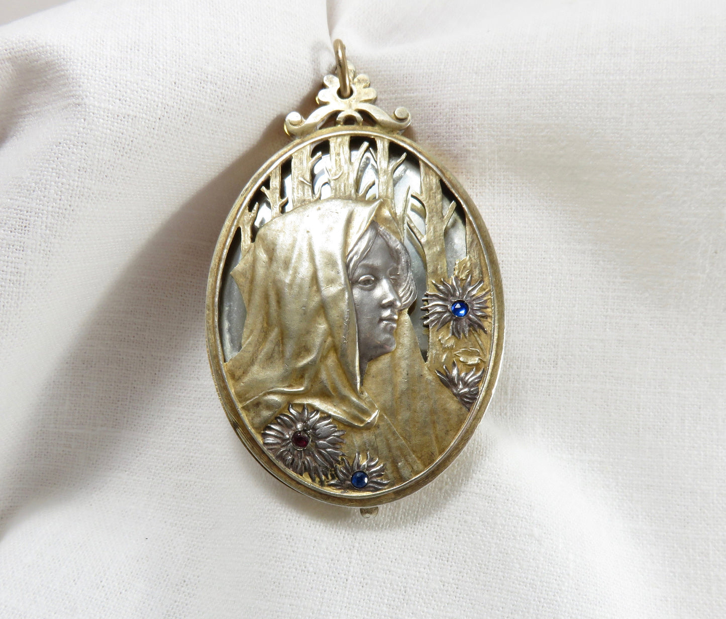 Circa 1900. French Mirror Pendant