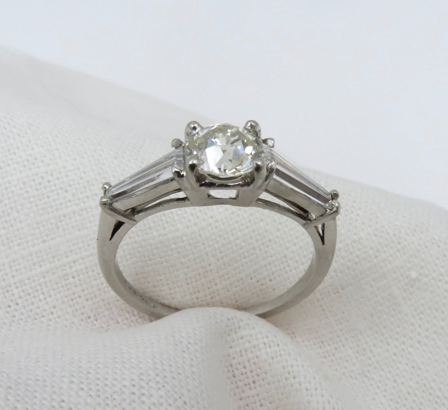 Circa 1930. 1.05 Carat Old European Cut Diamond set in Platinum