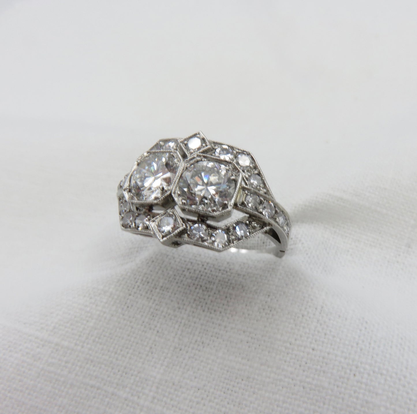 Circa 1950's Diamond and Platinum Ring