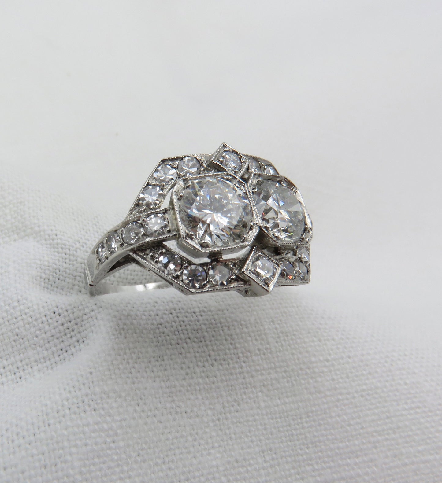 Circa 1950's Diamond and Platinum Ring