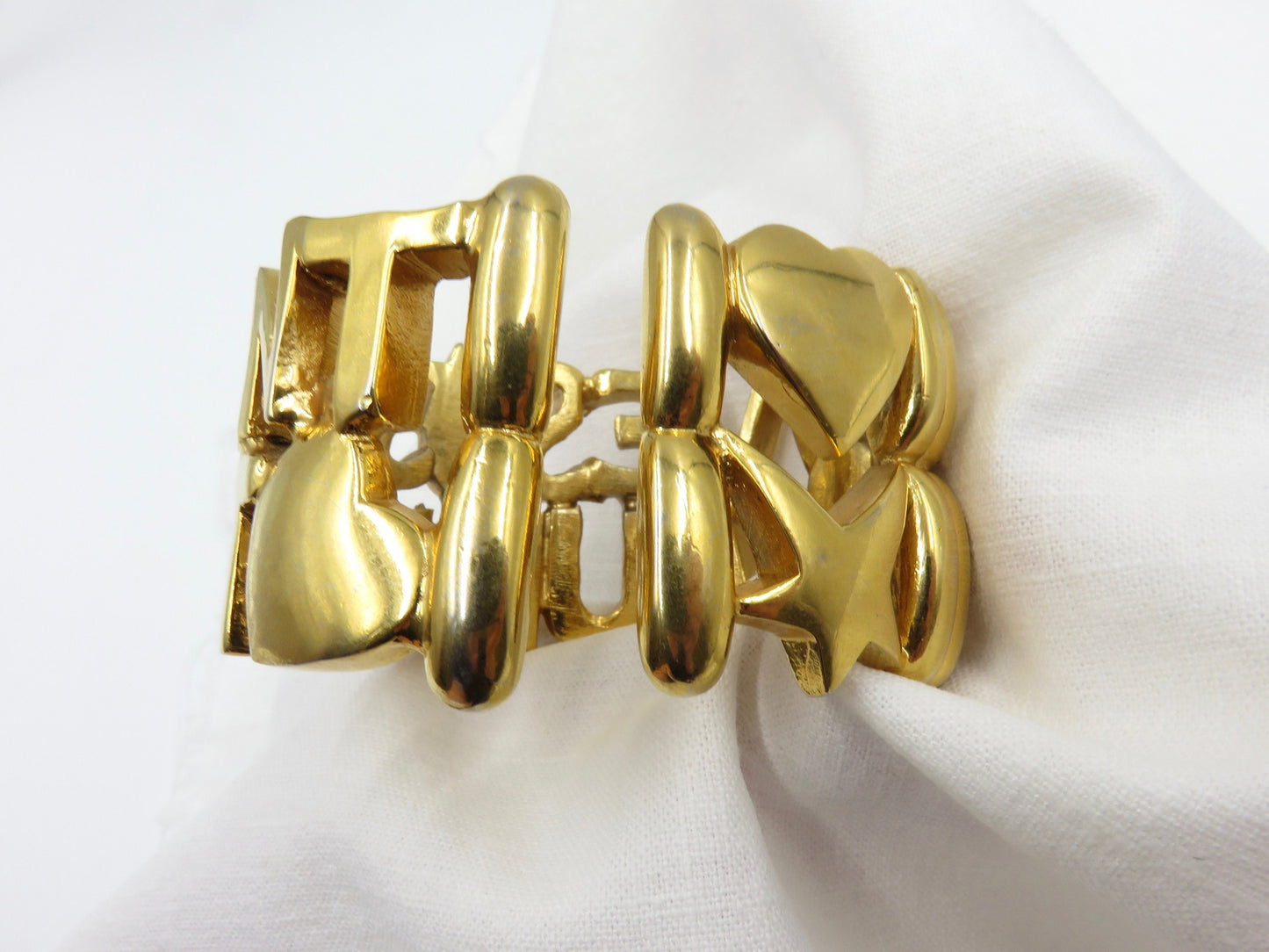 Circa 1980's Yves Saint Laurent Logo Cuff