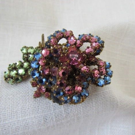 Circa 1950 Miriam Haskell Flower Brooch