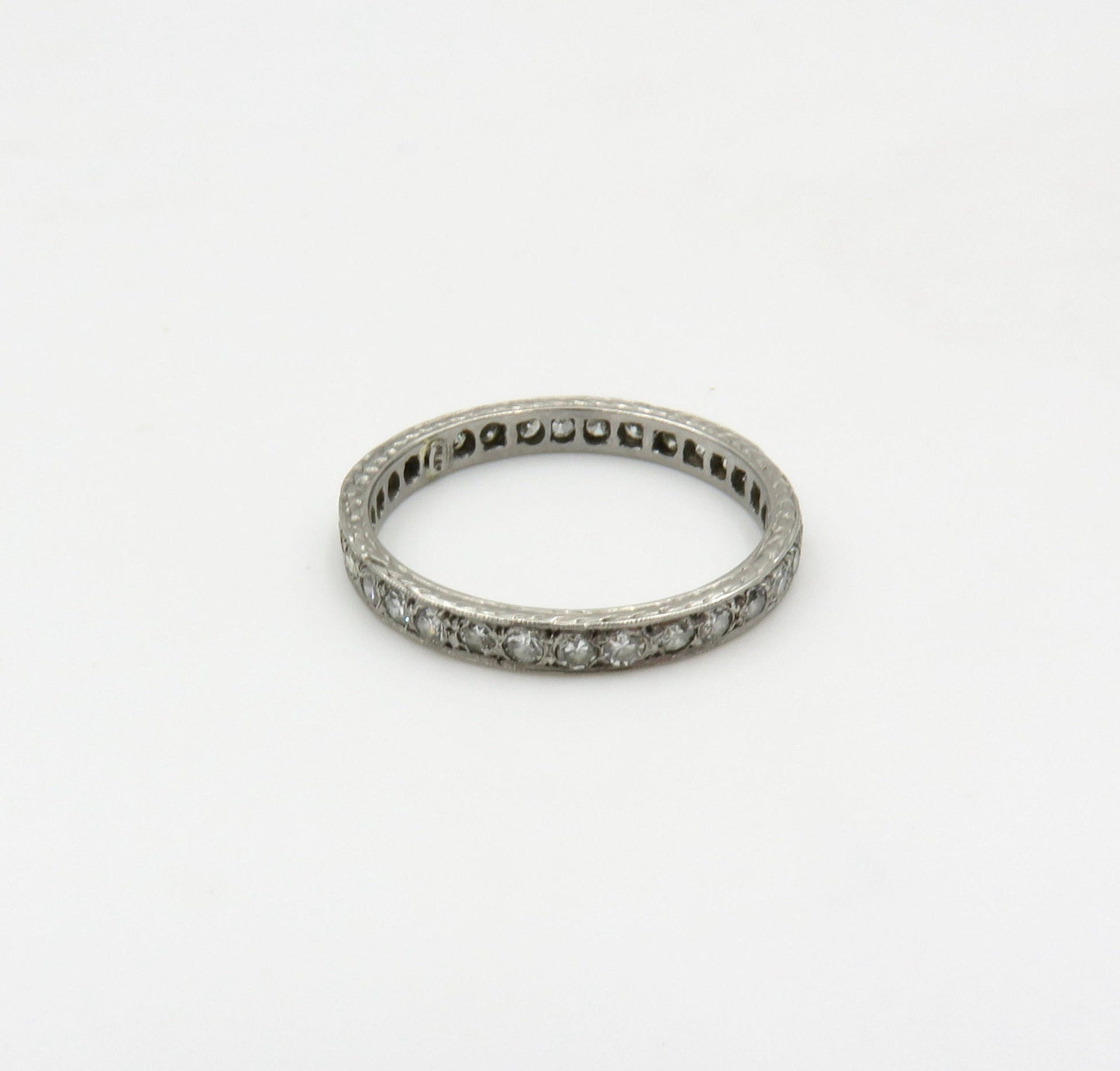 Circa 1920's Platinum and Diamond Eternity Band