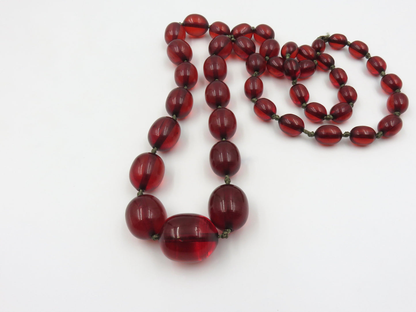 Vintage Red Bakelite Necklace