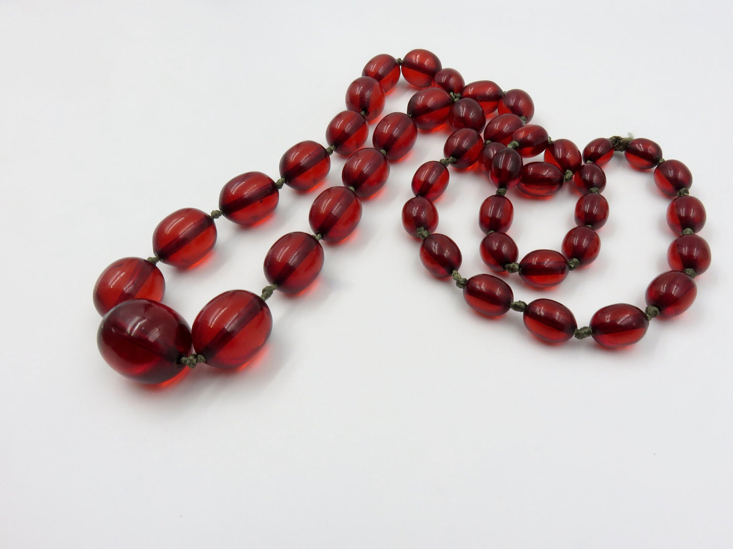 Vintage Red Bakelite Necklace