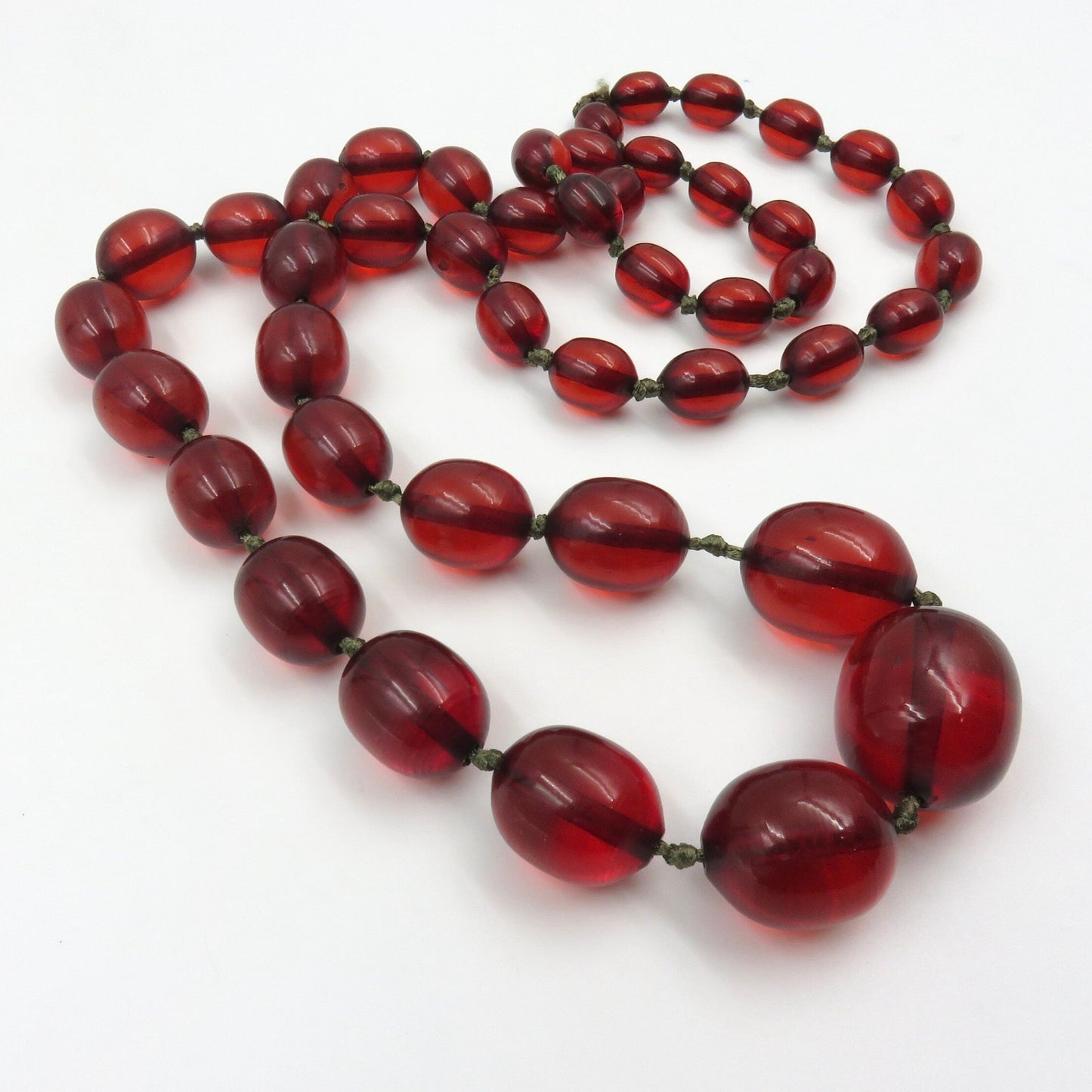 Vintage Red Bakelite Necklace