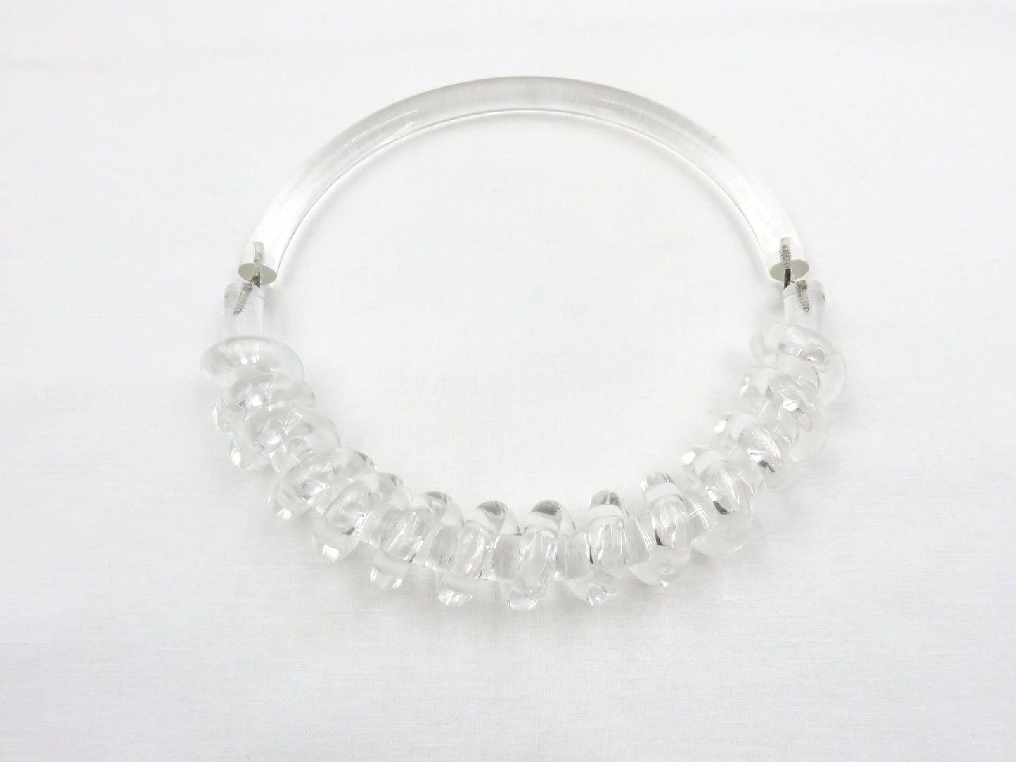 Vintage Judith Hendler Spiral Design Lucite Necklace